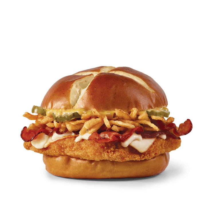 Pretzel Bacon Pub Chicken Sandwich