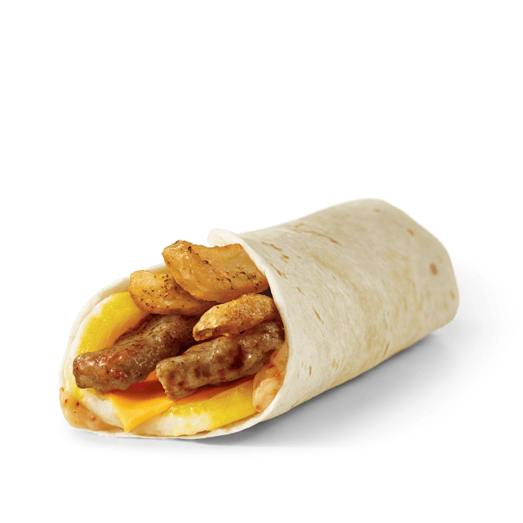 Wrap déjeuner avec saucisse