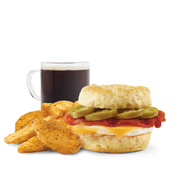 Jalapeño Bacon, Egg, and Cheese Biscuit Combo