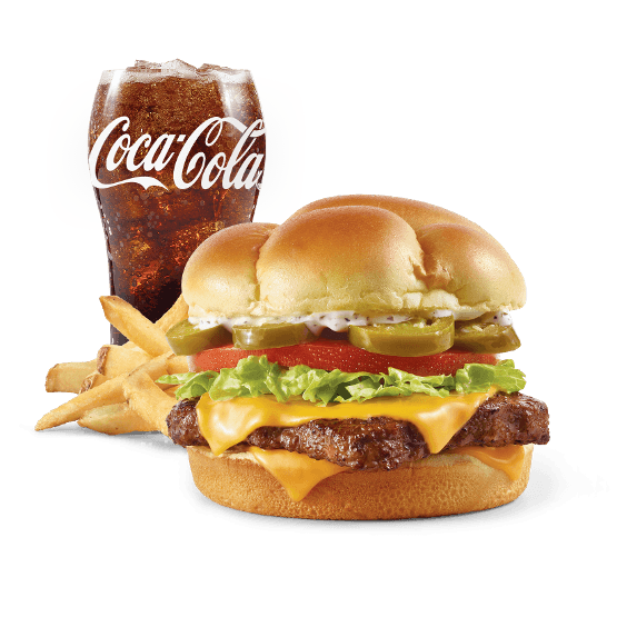 Jalapeño Ranch Cheeseburger, Single Combo