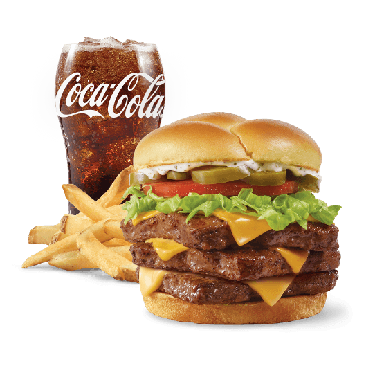 Jalapeño Ranch Cheeseburger, Triple Combo