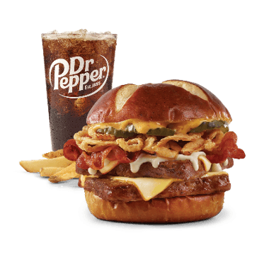 Pretzel Bacon Pub Double Cheeseburger Combo
