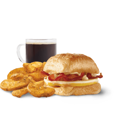 Bacon, Egg & Swiss Croissant Combo