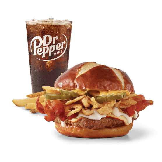 Pretzel Bacon Pub Cheeseburger Combo
