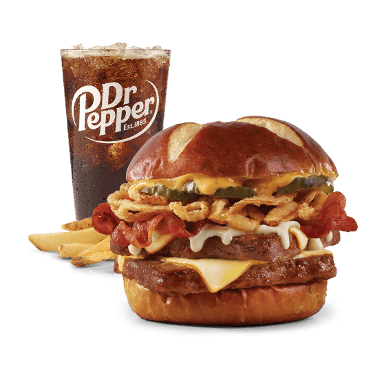 Pretzel Bacon Pub Double Cheeseburger Combo